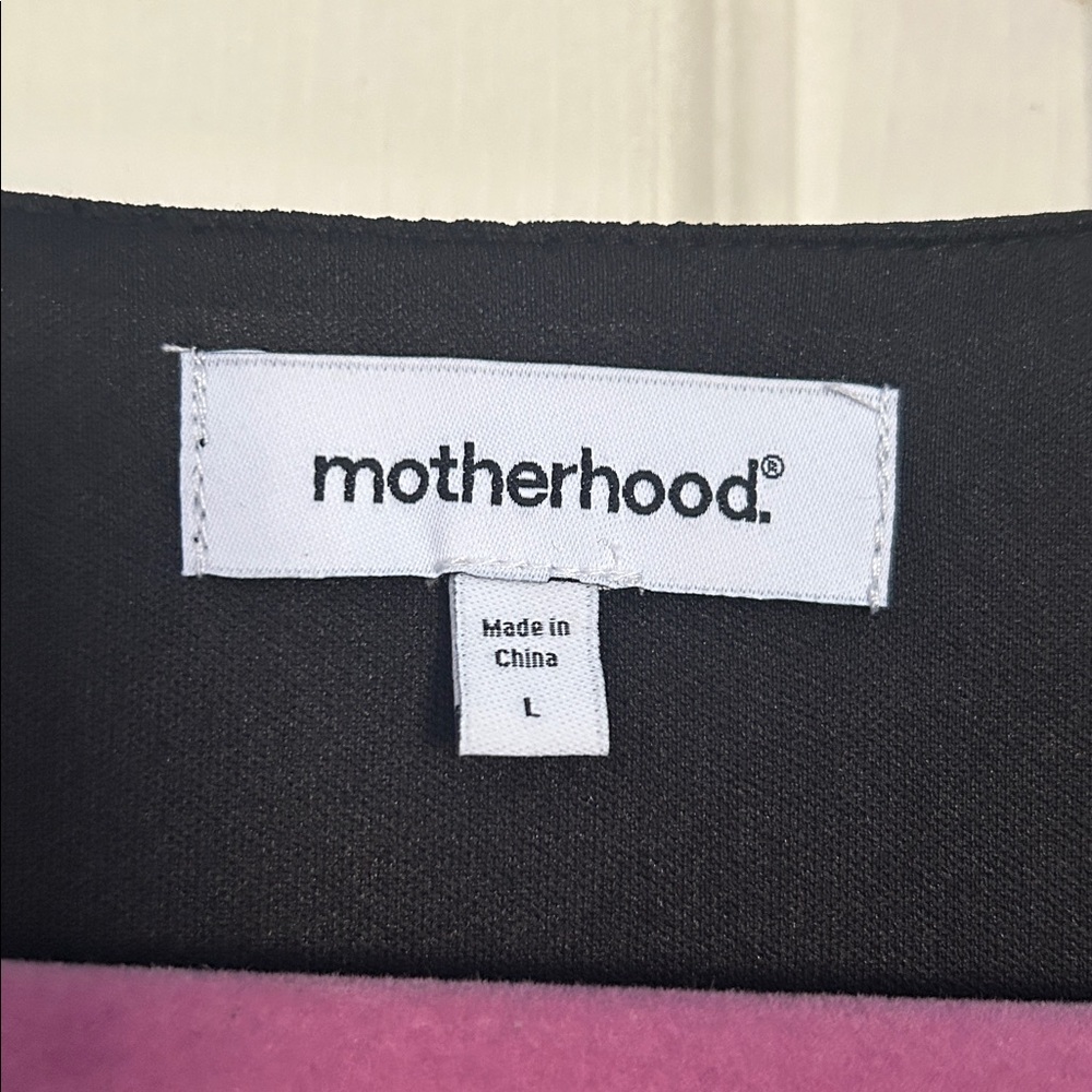 NWT Motherhood maternity mixed dot woven wrap midi dress size large - Picture 5 of 6